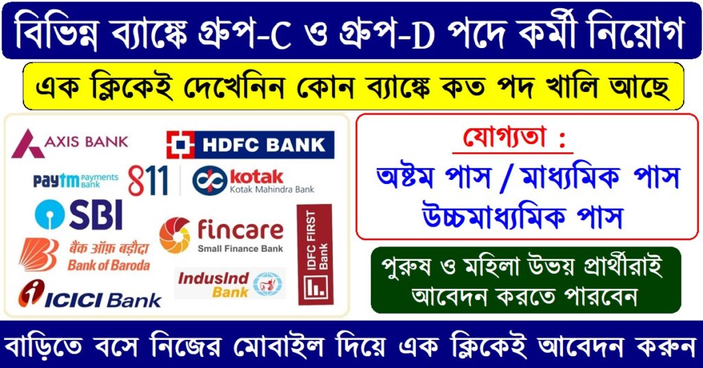 IMMEDIATE VACANCY IN KOTAK MAHINDRA Bank || AXIS Bank Jobs || BANDHAN BANK Jobs || Bank Jobs Vacancy In Kolkata 2025